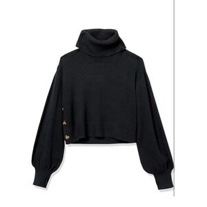 The‎ Drop Women's @lucyswhims Side Button Cropped Turtleneck Sweater 5X